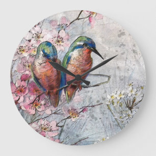 Relógio Grande Esperando Por Um Pássaro Rebelde