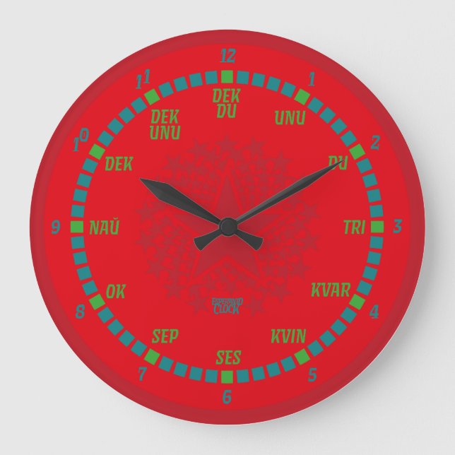 RELÓGIO GRANDE ESPERANTO LANGUAGE BY MASANSER PIXELAT (Frente)