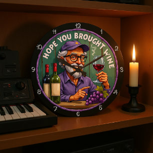 Relógio Grande Espero Que Você Tenha Trazido Vinho.