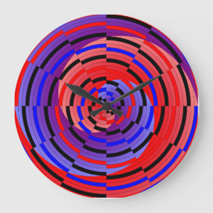 Relógio Grande Espiral Red & Blue Counter de Kenneth Yoncich