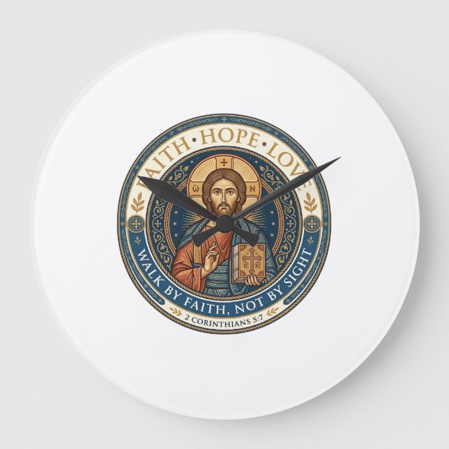 Relógio Grande Espiritualidade Contemplativa Monástica de Jesus G (Frente)