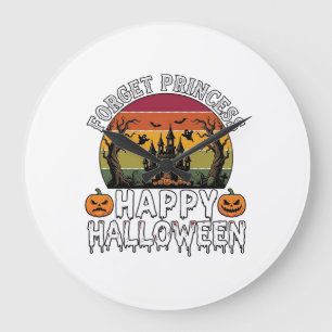 Relógio Grande Esqueça Princesa Feliz Halloween Casa Assombrada B