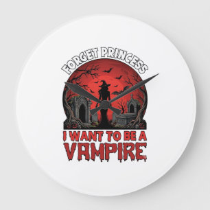 Relógio Grande Esqueça Princesa Quer Ser Vampira Halloween_1