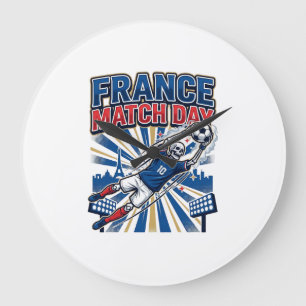 Relógio Grande Esqueleto do Dia da Partida da França Striker Nati