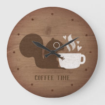 Esquilo bonito com café | Whimsic Animal Art
