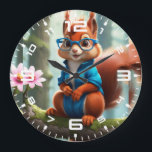 Relógio Grande Esquilo Bonito na Ramificação da Árvore<br><div class="desc">Esquilo Bonito na Ramificação da Árvore</div>