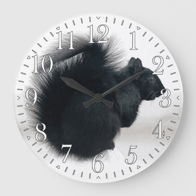 Relógio Grande Esquilo jovem na foto de inverno (Frente)