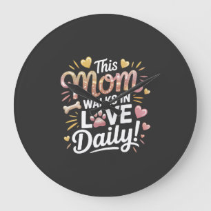 Relógio Grande Esta Mãe Anda de Amor Diariamente - Vida de Mãe de