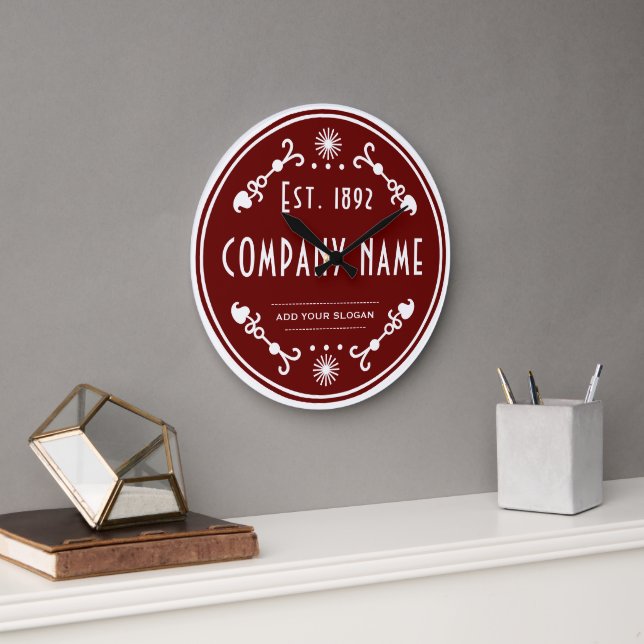 Relógio Grande Established Business Name, Decorative (Escritório)