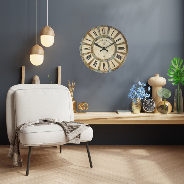 Relógio Grande Estação Vintage, 1870, Café Wall Clock (Criador carregado)