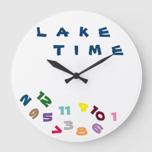RELÓGIO GRANDE "ESTAMOS NO ***LAKE TIME***" COM ESTE LEGAL RELÓG