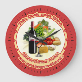 Relógio Grande Este Cook usa Vinho