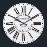 Relógio Grande Estilo de fazenda Laurel Monogramas Nome Personali<br><div class="desc">Estilo de fazenda Laurel Monogrammed Name Custom Large Clock - Clock apresenta um trecho de louros de fazenda com seu nome de família e o ano em que sua casa foi criada e uma bonito inscrição no roteiro que diz "bem-vindo à nossa casa". Que belo toque de casa de fazenda...</div>