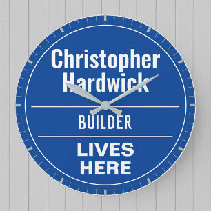 Relógio Grande Estilo Placa de Parede Construtor D