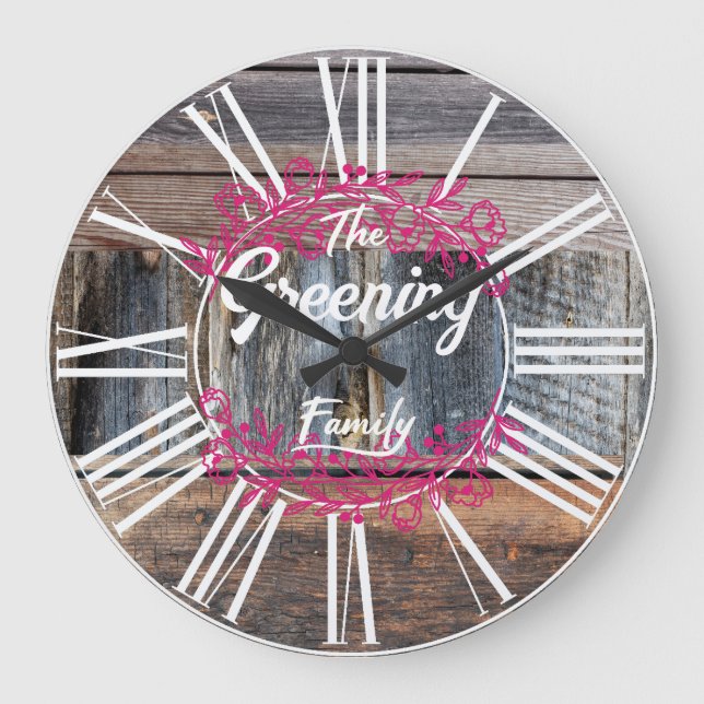 Relógio Grande Estilo russo, aparência de madeira, presente famil (Frente)