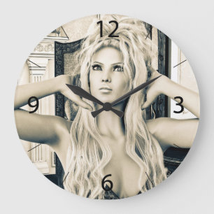 Relógio Grande Estilo Vitoriano da Manhã Vintage