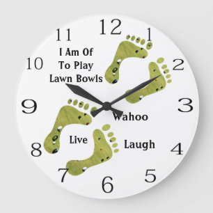 Relógio Grande Estou Para Jogar Lawn Bowls.