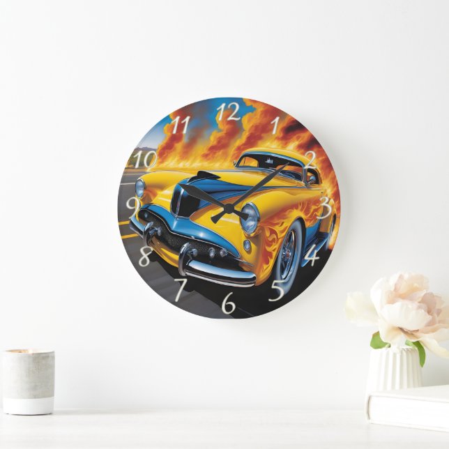 Relógio Grande Estrada quente correndo pela feroz autoestrada do  (Lar)