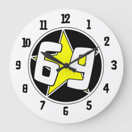 Relógio Grande Estrela Amarela 69 