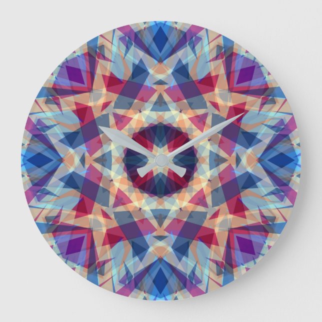 Relógio Grande Estrela de Natal Jolly Azul Diversão Púrpura Amare (Frente)