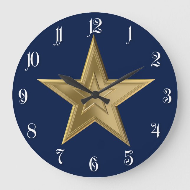 Relógio Grande estrela ouro (Frente)