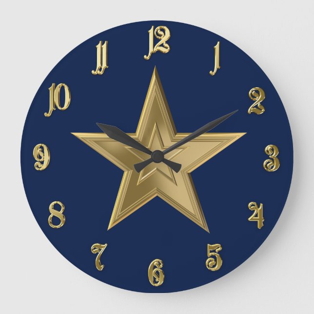 Relógio Grande estrela ouro (Frente)