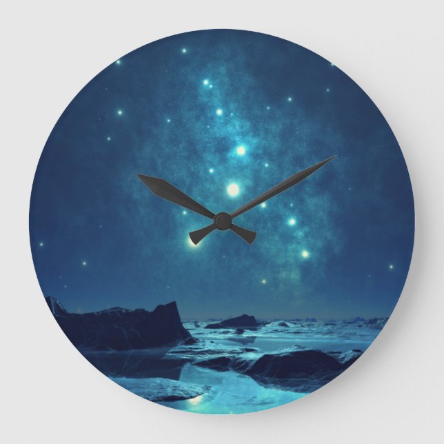 Relógio Grande Estrelas luminosas (Frente)