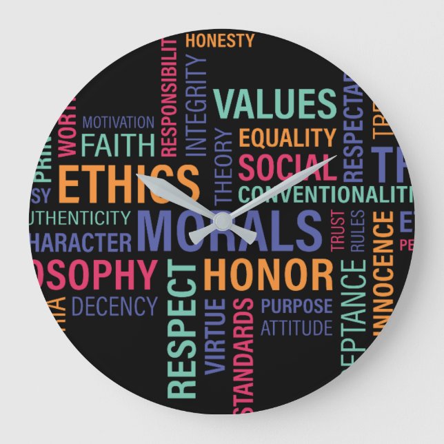 Relógio Grande "Ética Comercial" Sem Números (Frente)