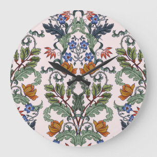 Relógio Grande Etnia Tradicional: Vintage Decorative Floral