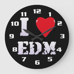 RELÓGIO GRANDE EU ADORO EDM I HEART EDM LEGAL