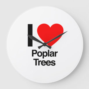 Relógio Grande eu amo árvores de álamo