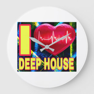RELÓGIO GRANDE EU AMO FONTES AMARELAS DE DEEP HOUSE