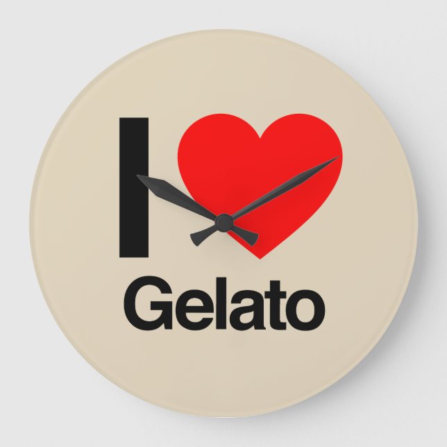 Relógio Grande eu amo gelato (Frente)