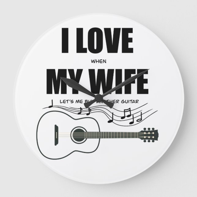 Relógio Grande Eu Amo Quando Minha Esposa Me Vamos Comprar Outro  (Frente)