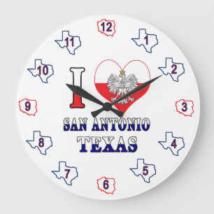Relógio Grande Eu amo San Antonio Texas