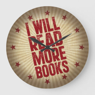 Relógio Grande Eu lerei mais livros