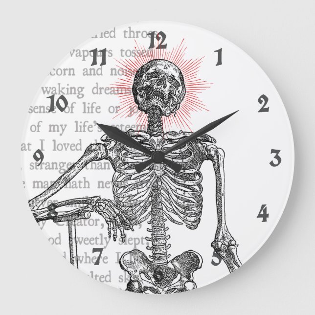 Relógio Grande Eu sou Skeleton! (Frente)
