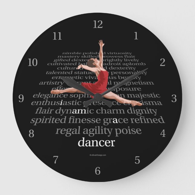 Relógio Grande Eu sou um dançarino (Frente)