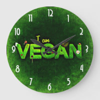Eu sou Vegan escrito com uma textura gramínea da