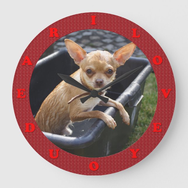 Relógio Grande eu te amo querida (Frente)