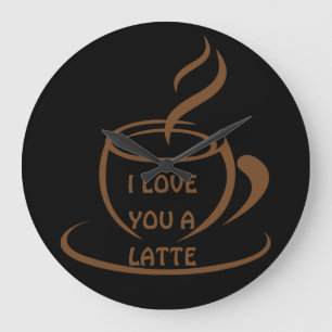 Relógio Grande Eu te amo uma design engraçada romântica latente