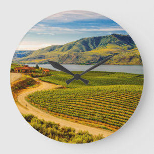 Relógio Grande EUA, Washington, Lago Chelan. Vineyards Benson