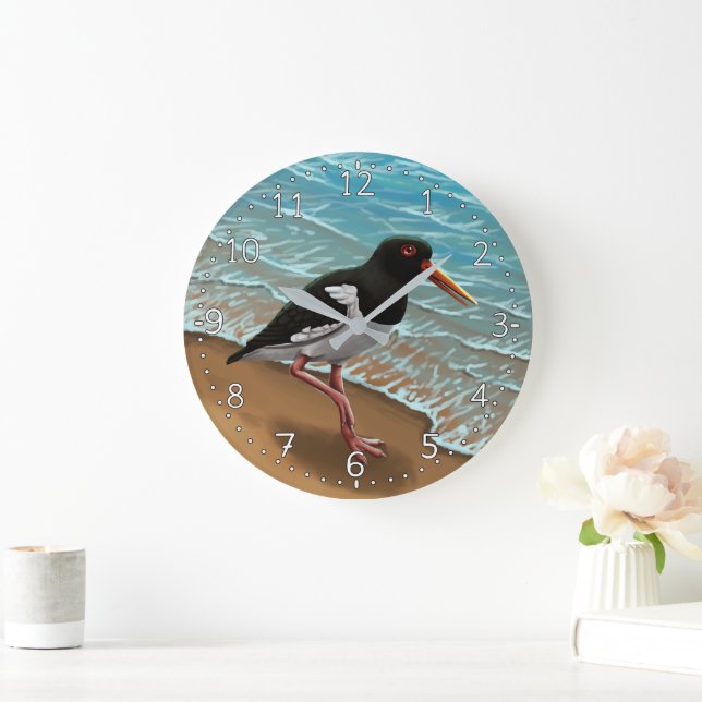 Relógio Grande Eurasian Oystercatcher clock (Lar)