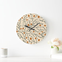 Relógio Grande Evergreen Kisses Under the Mistletoe Heart