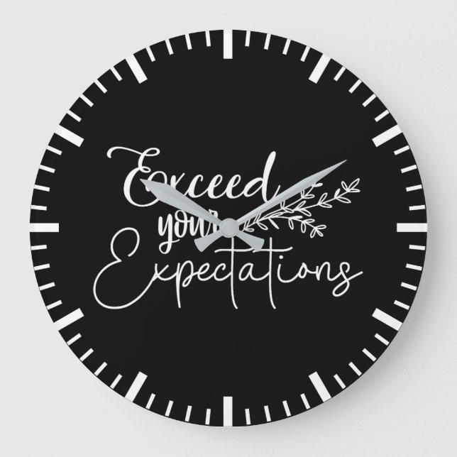 Relógio Grande Exceda Suas Expectativas - Hustle, Gym, Sucesso (Frente)