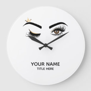 Relógio Grande Extensão do chicote do salão de beleza do olho d