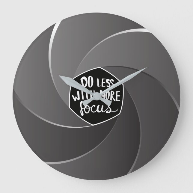 Relógio Grande Faça menos com mais foco (Frente)