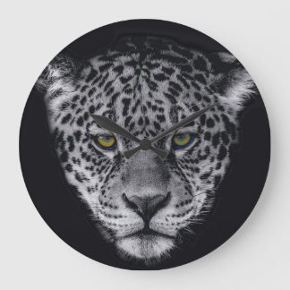 Relógio Grande Face de um leopardo