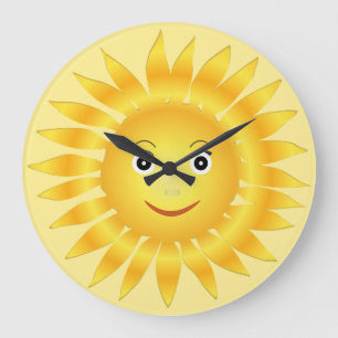 Relógio Grande Faces Doces do Sol