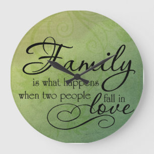 Relógio Grande Família e amor